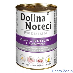 DOLINA NOTECI PREMIUM bogata w królika z żurawiną 800 g