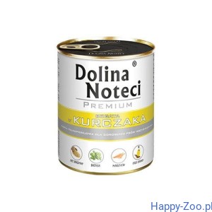 Mokra karma dla psa Dolina Noteci Premium bogata w kurczaka puszka 400 g