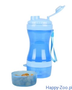 Flamingo Bidon niebieski z miseczką