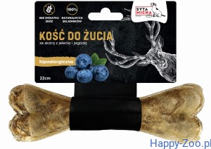 SYTA MICHA kość do żucia hipoalergiczna jeleń z jagodami 22cm MAXI 