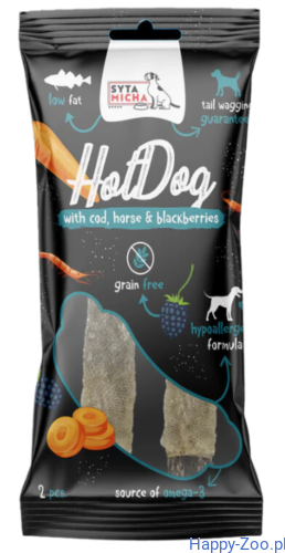 Gryzak-dla-psa-HotDog-Konina-z-jezynami-w-skorze-dorsza Happy-Zoo.png