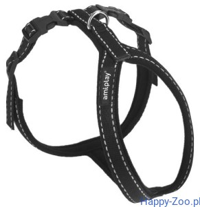 Amiplay Szelki Regulowane Grand Reflective Czarne Rozmiar: XS, S, M, L, XL