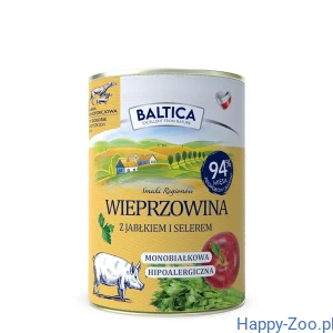 Baltica Smaki Regionów karma mokra wieprzowina z jabłkiem i selerem 400g 