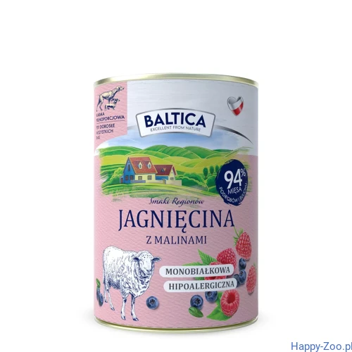 Baltica karma-mokra-jagniecina-z-malinami-400g Happy-Zoo.webp