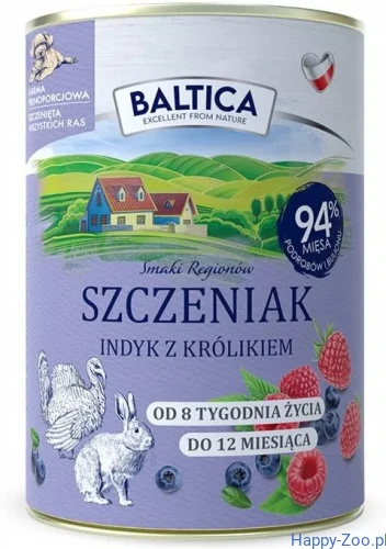 baltica-indyk-z-krolikiem-dla-szczeniat-mokra-400g Happy-Zoo.webp