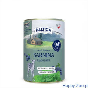 Baltica Smaki Regionów karma mokra sarnina z jagodami 400g 