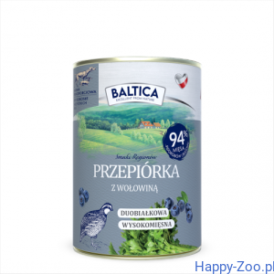 Baltica Smaki Regionów karma mokra przepiórka z wołowiną 400g 