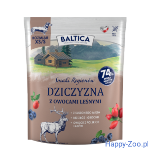 Baltica Smaki Regionów Adult Dziczyzna z owocami leśnymi XS/S 1kg 