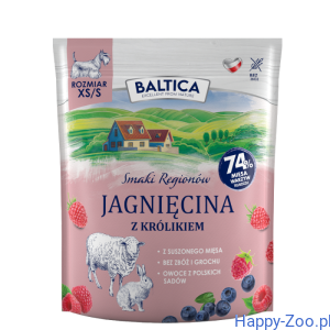 Baltica Smaki Regionów Adult Jagnięcina z królikiem  XS/S 1kg
