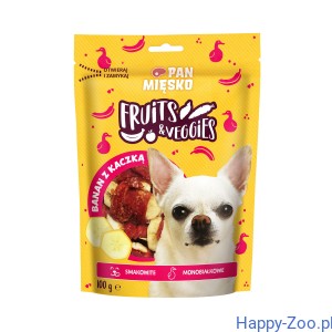 Pan Mięsko Przysmak dla psa Fruits & Veggies Banan z kaczką (dorosły) 100g 