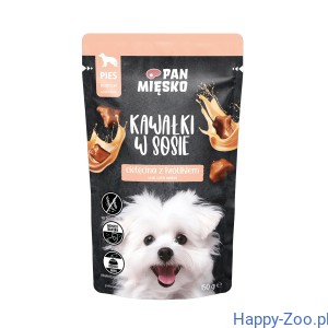 Karma mokra dla psa Pan Mięsko Kawałki w sosie Cielęcina z królikiem (dorosły) 150 g 