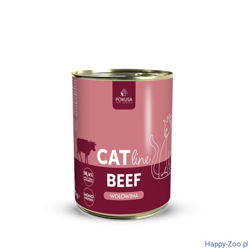Pokusa CatLine - wołowina - karma mokra dla kotów dorosłych 400g.jpg