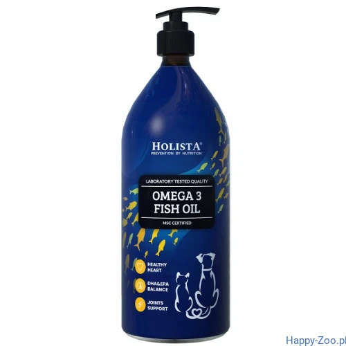 HOLISTA Omega3 Fish Oil - olej z ryb morskich z wysoką zawartością Omega 3 dla psów i kotów 1000 ml.jpg