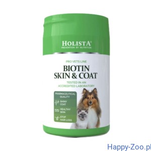 HOLISTA Biotin Skin & Coat  na zdrową skórę i sierść dla psa i kota 200g
