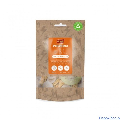 Vitapol Powerki Mix tropikalny liofilizowany dla gryzoni, królików i papug.webp