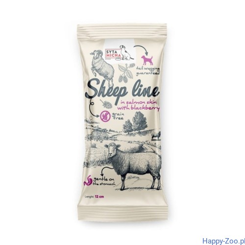 Syta Micha SHEEP LINE KOŚĆ W SKÓRZE ŁOSOSIA 12 cm.webp