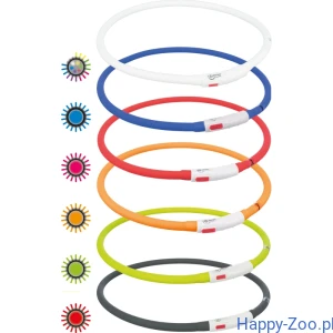 Trixie Opaska świecąca USB, silikon, XS–XL: 70 cm 10 mm, pomarańczowa(1)