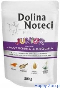 DOLINA NOTECI PREMIUM junior saszetka bogata w wątróbkę z królika 300g