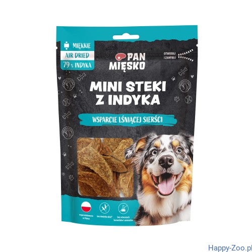 Przysmak dla psa Pan Mięsko Mini steki z indyka  80g.jpg