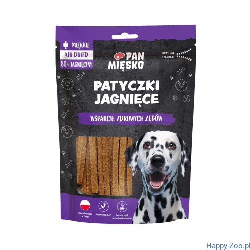 Przysmak dla psa Pan Mięsko Patyczki jagnięce 80g.jpg