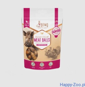 Bemo Meat Balls półmiękkie smaczki dla psów indyk z dziczyzną 180g