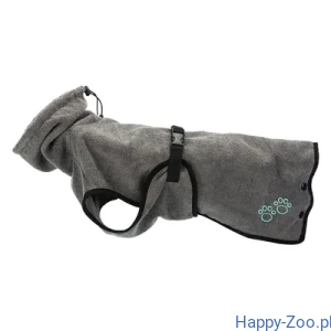 TX-23572 Szlafrok dla psa szary tkanina frotte S:40 cm BRAK KARTONIKA