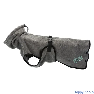 TX-23572 Szlafrok dla psa szary tkan.webp