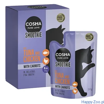 Cosma smoothie Tuńczyk i kurczak z marchewką 50g.webp