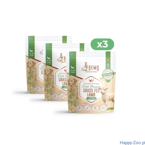 Bemo Cold Pressed Grass Fed Lamb - karma tłoczona na zimno z jagnięciną 9kg.webp