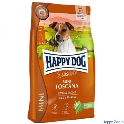 HAPPY DOG Sensible Sucha Karma dla Psów Dorosłych, Mini Toscana 800 g.jpg