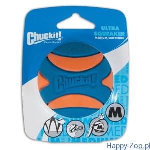 Chuckit! Ultra Squeaker Ball (M) ø 6,5cm - piszcząca ultra piłka dla psa