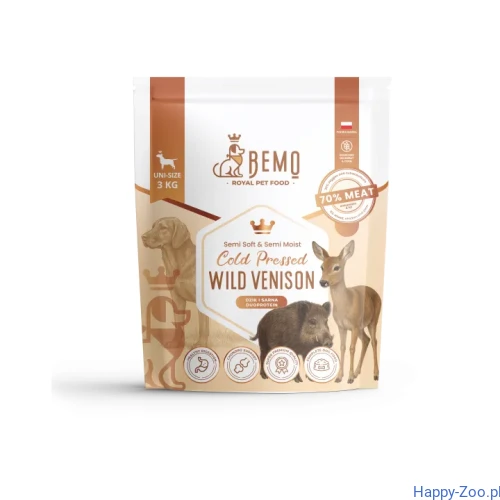 Bemo Cold Pressed Wild Venison - karma tłoczona na zimno z dziczyzną i sarniną 1kg.webp