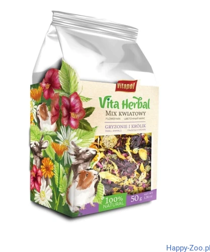 Vitapol Vita Herbal dla gryzoni i królika, mix kwiatowy 50 g.webp
