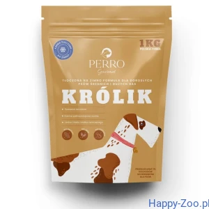 PERRO Gourmet Królik - Karma tłoczona na zimno dla psów dorosłych średnich i dużych ras 1kg