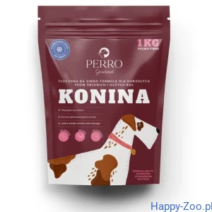 PERRO Gourmet Konina - Karma tłoczona na zimno dla psów dorosłych średnich i dużych ras 1kg 