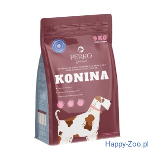 PERRO Gourmet Konina - Karma tłoczona na zimno dla psów dorosłych średnich i dużych ras 9kg