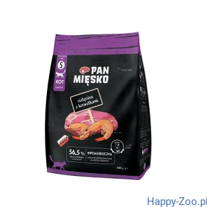 Pan mięsko karma sucha dla kota cielęcina z krewetkami 400g 