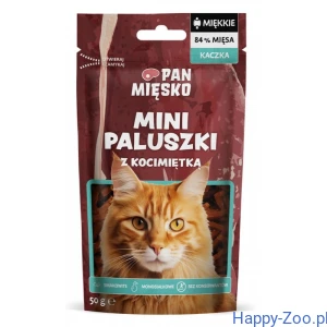 Pan mięsko Przysmak dla kota paluszki z kaczki i kocimiętką 50g