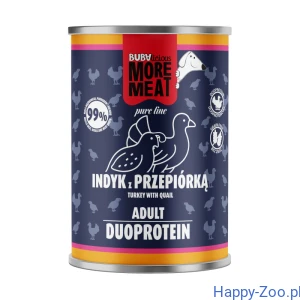 BUBAlicious dla psa duo indyk z przepiórką 400g