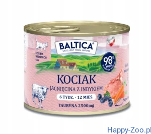 Baltica Smaki Regionów Karma mokra Kociak Jagnięcina z indykiem 185g 