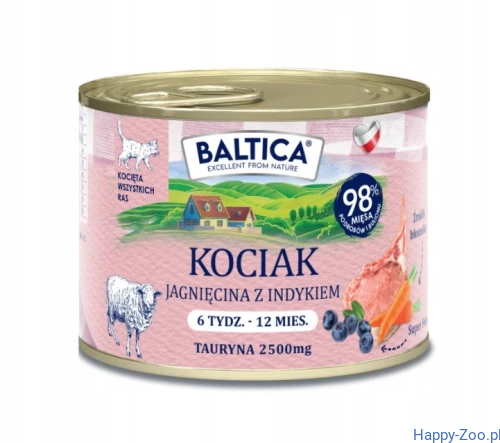 Baltica Smaki Regionów Karma mokra Kociak Jagnięcina z indykiem 185g.jpg