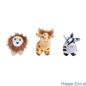 ZippyPaws pluszowe zabawki dla psa Zwierzaki Safari 3szt