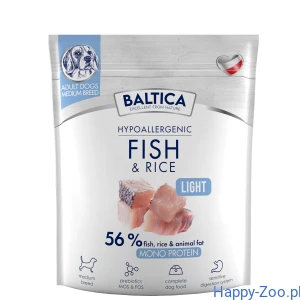 Baltica Nutraceutic Adult Fish&Rice LIGHT XS/S 1kg, Hypoallergenic, Mono Protein