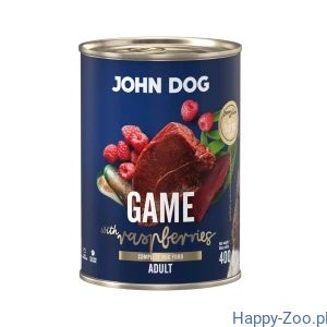 John Dog BERRY dziczyzna z malinami 400g