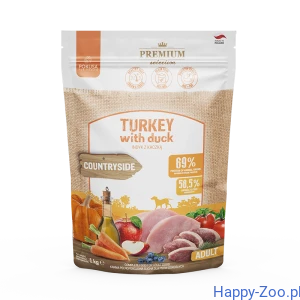 PRZECENA Pokusa Premium Selection Countryside  karma sucha dla psów dorosłych ras dużych indyk z kaczką 1kg 05.08.2026