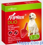 PRZECENA! Fiprex DUO Krople spot-on na pchły i kleszcze dla psów L - KRÓTKA DATA 28.01.2027
