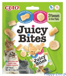 Inaba Cat Juicy Bites domowy bulion i kalmary 3×11,3g