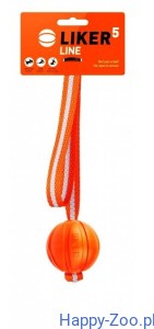 LIKER LINE 5 - Dog toy - piłka dla psa na taśmie z pętlą