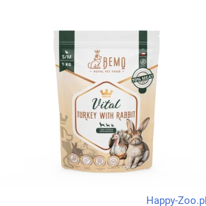 Bemo Vital - karma sucha dla psa wzmacniająca odporność z indykiem i królikiem 1kg