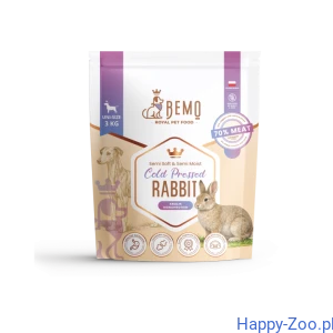 Bemo Cold Pressed Rabbit - karma tłoczona na zimno z królikiem 3 kg